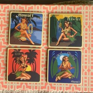 Hawaiian Island Heritage Pin-up Girl Coasters - 4